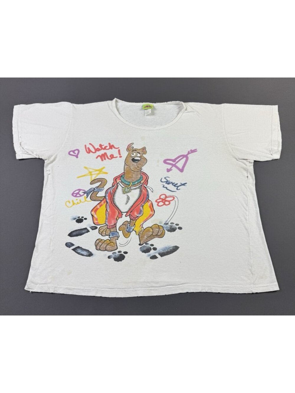 Rare Vintage 90s Cartoon Network Scooby Doo Art Watch Me Sweet Chill Shirt Promo